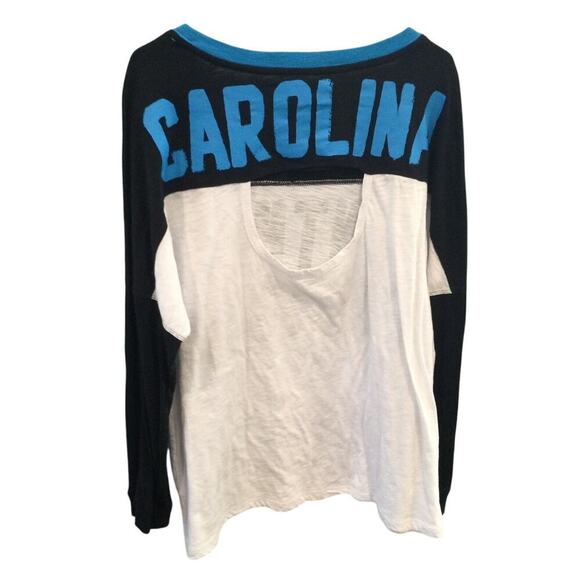 NFL Team Apparel Womens Long Sleeve Shirt Size Large Open Back Carolina Panthers - Picture 4 of 10